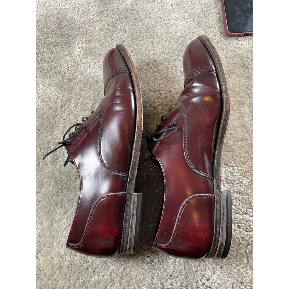Florsheim Mens Burgundy Leather Lace Up Oxford Dress Shoes Size 8 11‎